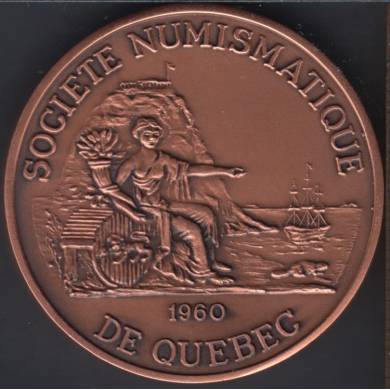 Quebec Socit Numismatique - 1989 - Muse du Sminaire - Copper pifort - With Certificate - 120 pcs - Medal