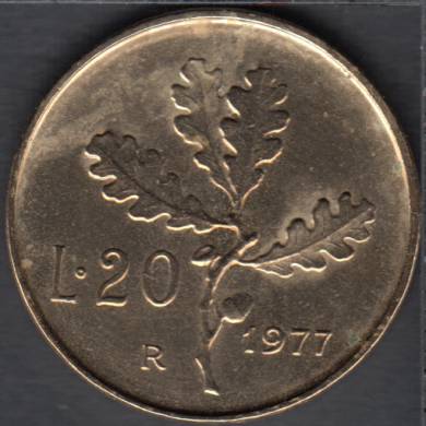 1977 R - 20 Lire - Unc - Italy