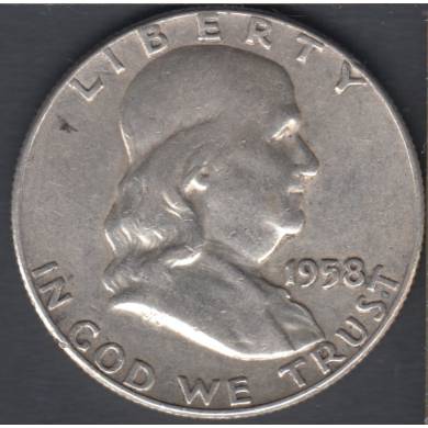 1958 - VF - Franklin - 50 Cents
