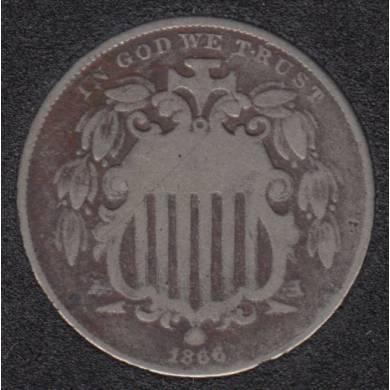 1866 - Shield - Rays - 5 Cents