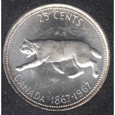 1967 - B.Unc - Canada 25 Cents
