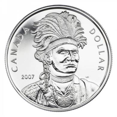 2007 Brilliant Uncirculated Silver Dollar - Joseph Brant (Thayendanegea)
