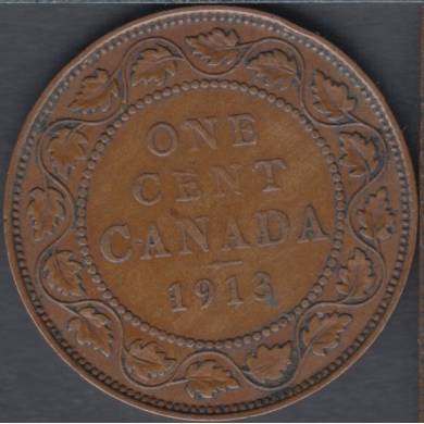 1913 - Fine - Canada Large Cent