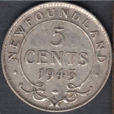 1945 C - EF - 5 Cents - Terre Neuve