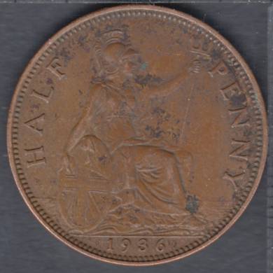 1936 - Half Penny - Grande Bretagne