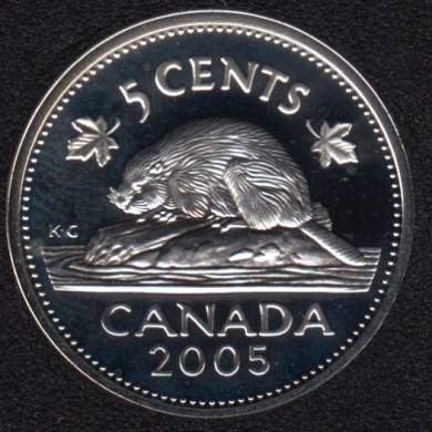 2005 - Proof - Silver - Canada 5 Cents