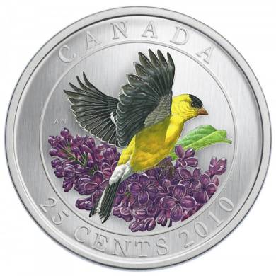 2010 - 25 cents - Chardonneret Jaune - Oiseau