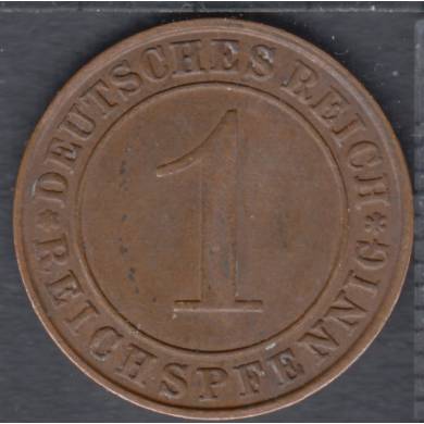 1924 A - 1 Reichspfennig - Germany