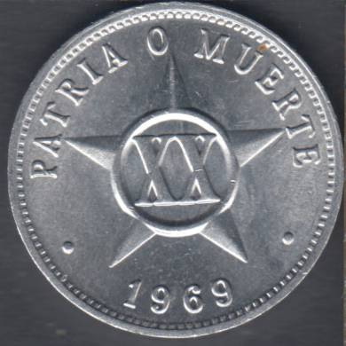 1969 - 20 Centavos - B.Unc - Cuba