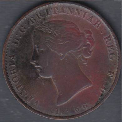 1856 - F/VF - Rim Nick - Victoria Mayflower - Half Penny Token - Province of Nova Scotia - NS-5A1