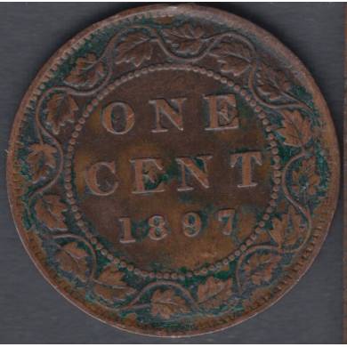 1897 - VF - Scratch - Canada Large Cent