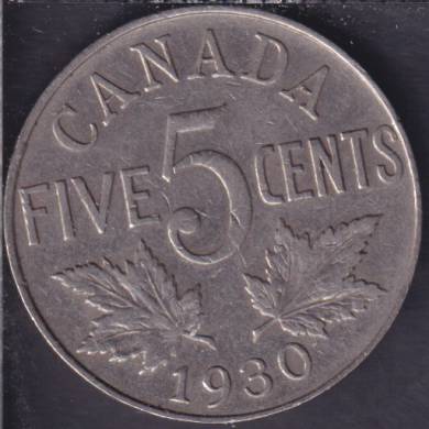 1930 - VF - Canada 5 Cents