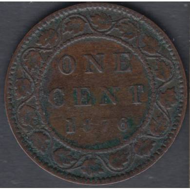 1876 H - VF - Rouill - Canada Large Cent