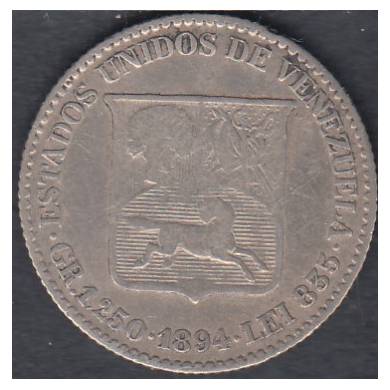 1894 A - 25 Centimos - Venezuela