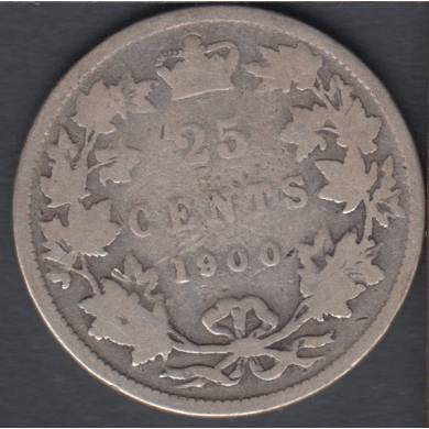 1900 - G/VG - Canada 25 Cents