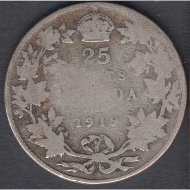 1919 - Good - Canada 25 Cents