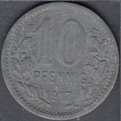 1917 - 10 Pfennig - Bonn Stadt - Notgeld - Allemagne