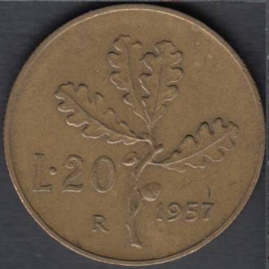 1957 R - 20 Lire - Italy