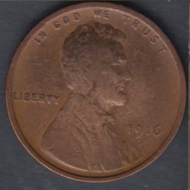 1916 - Fine - Lincoln Small Cent USA