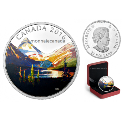 2016 - $20 - 1 oz. Fine Silver Coloured Coin – Canadian Landscape Series: The Lake