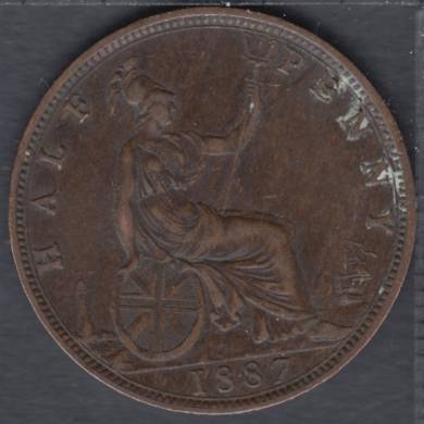 1887 - Half Penny - VF - Grande Bretagne