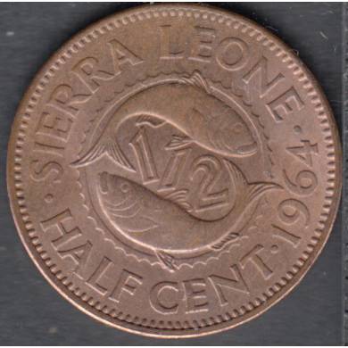 1964 - 1/2 Cent - B. Unc -Sierra Leone