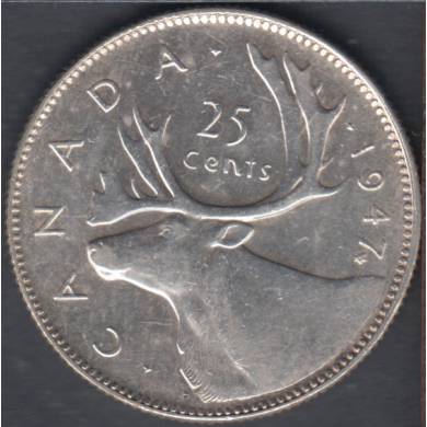 1947 Maple Leaf - EF - Canada 25 Cents