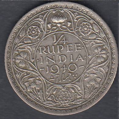1940 - 1/4 Rupee - India British