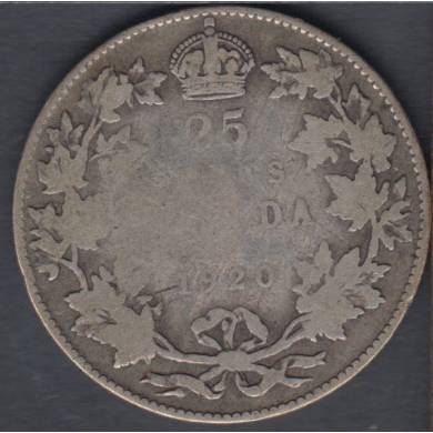 1920 - Good - Canada 25 Cents