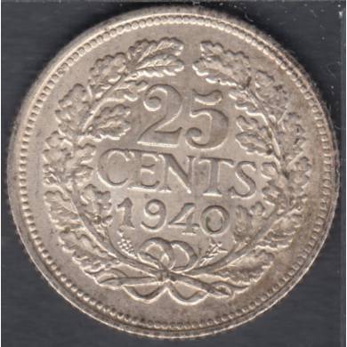 1940 - 25 Cents - EF - Netherlands