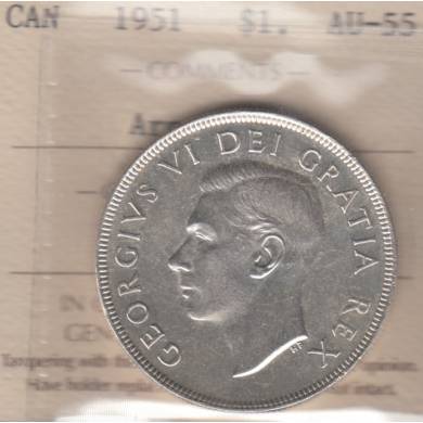 1951 - Arnprior - AU-55 - ICCS - Canada Dollar