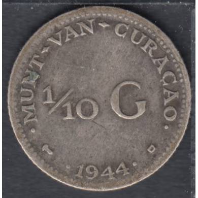 1944 D - 1/10 Gulden - Curacao