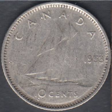 1953 - SF - VF - Canada 10 Cents