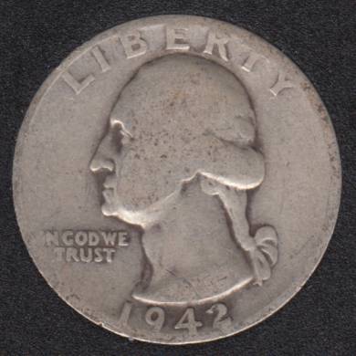 1942 S - Washington - 25 Cents