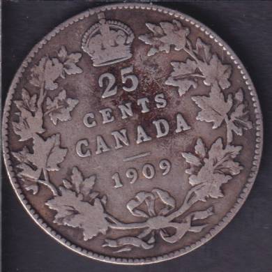 1909 - VG/F - Canada 25 Cents