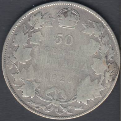 1920 - Good - Small '0' - Canada 50 Cents