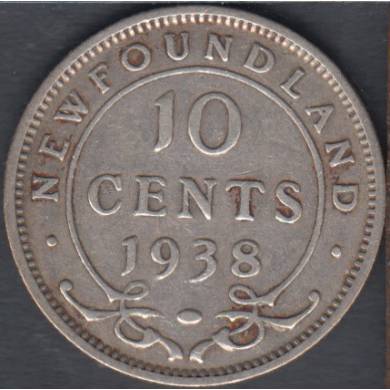 1938 - Fine - 10 Cents - Newfoundland