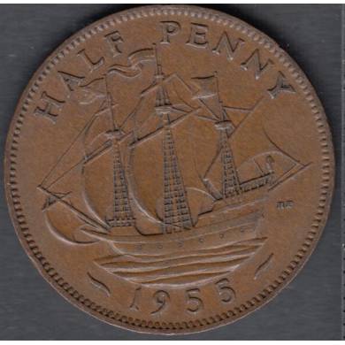 1955 - 1/2 Penny - Grande Bretagne