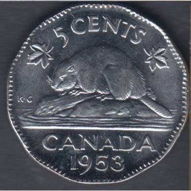 1953 - NSF - Unc - Canada 5 Cents