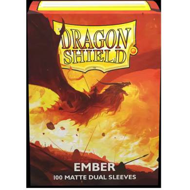 Dragon Shield - 100 Standard Size Card Sleeves - Ember - Matte Dual