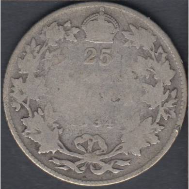 1934 - Good - Canada 25 Cents