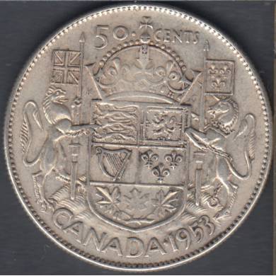 1953 - SD NSF - F/VF - Canada 50 Cents