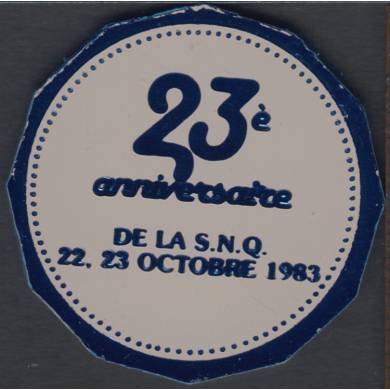 Quebec Socit Numismatique - 1983 - 23 Anni. - #340 - 470 pcs - Jeton Souvenir