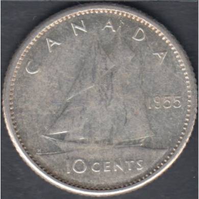 1955 - VF/EF - Canada 10 Cents