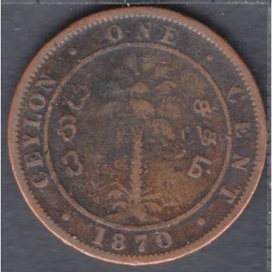 1870 - 1 Cent - Ceylan