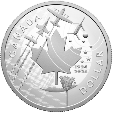2024 - $1 - Dollar preuve numismatique en argent fin  100&#7497; anniversaire de l'Aviation royale canadienne