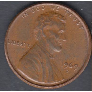 1969 D - AU - UNC - Lincoln Small Cent