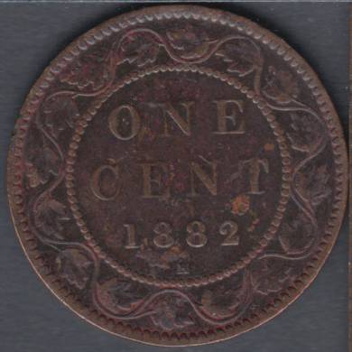 1882 H - VG - Scratch - Obverse #2 - Canada Large Cent