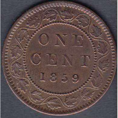 1859 - Unc Brown - Wide 9/8 - Canada Large Cent