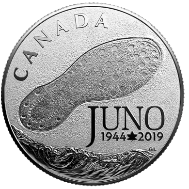 2019 - $3 - 75th Anniversary of the Normandy Campaign: D-Day at Juno Beach Pure Silver Coin